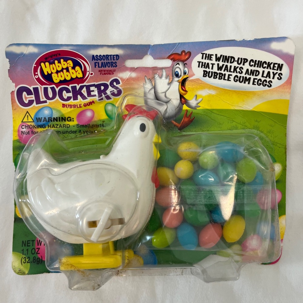 Hubba Bubba Cluckers Wind-Up Chicken Bubble Gum Dispenser Novelty Toy 2014